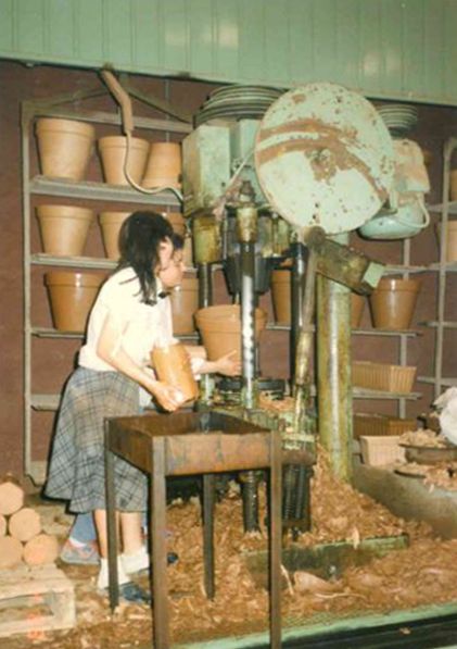 Production machines at the factory, 1970s
