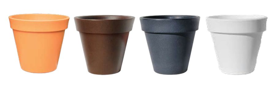 Plastic pots produced by rotomoulding