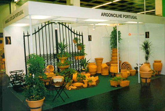 Products displayed at an international trade fair