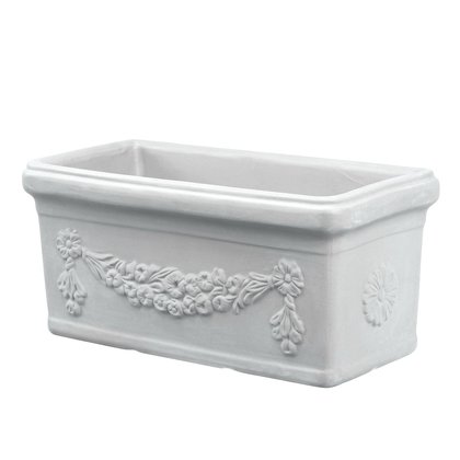 Flower Window Box — White