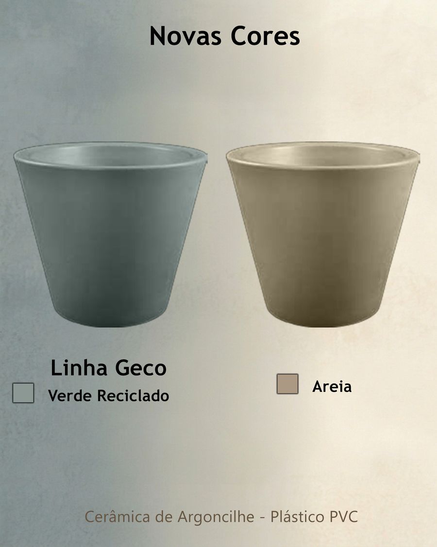 Linha Geco de vasos em plástico